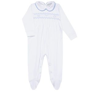Nella Pima Smocked Baby Boy Footie